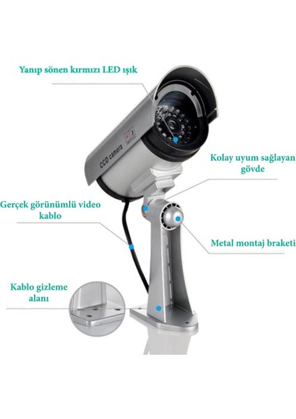 %100 Gerçekçi Iç ve Dış Mekan Için Sahte Güvenlik Kamerası (5286) modelleri