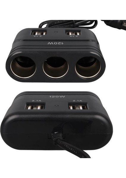 Olesson 1678 12-24V 4 USB Girişli 120W 80CM Kablolu 3'lü Araç Çakmak Çoklayıcı fırsatları