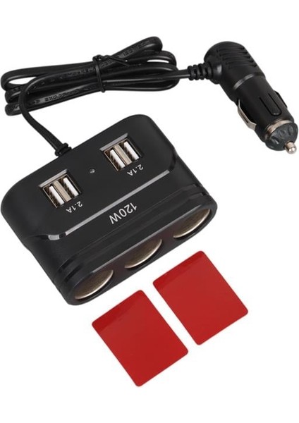 Olesson 1678 12-24V 4 USB Girişli 120W 80CM Kablolu 3'lü Araç Çakmak Çoklayıcı indirimleri