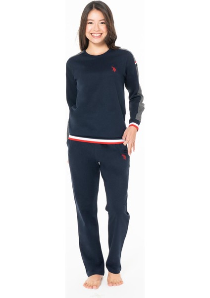 Kadın 2 Iplik Kışlık Uzunkol Düz Paça Ev Giyim Pijama Takım