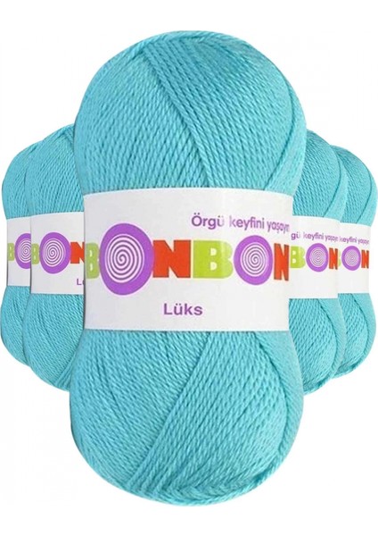 5 Adet Lüks Patik Ipi Yünü Turkuaz 98238