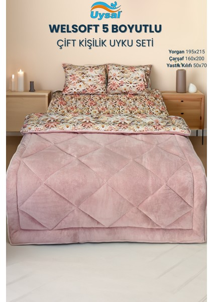 Welsoft 5 Boyutlu Çift Kişilik Uyku Seti
