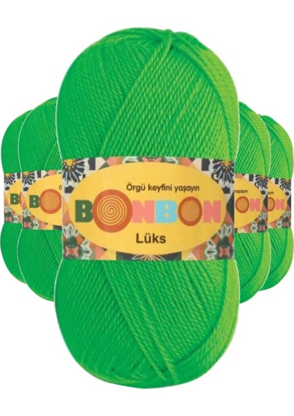 5 Adet Lüks Patik Ipi Yünü Neon 98395