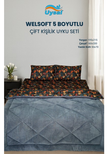 Welsoft 5 Boyutlu Çift Kişilik Uyku Seti
