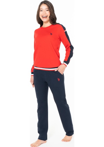 Kadın 2 Iplik Kışlık Uzunkol Düz Paça Ev Giyim Pijama Takım