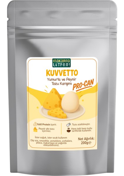 Kuvvetto Procan Yumurta ve Peynir Tozu Karışımı (200 Gram) modelleri
