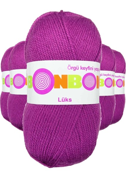 5 Adet Lüks Patik Ipi Yünü Koyu Pembe 98675