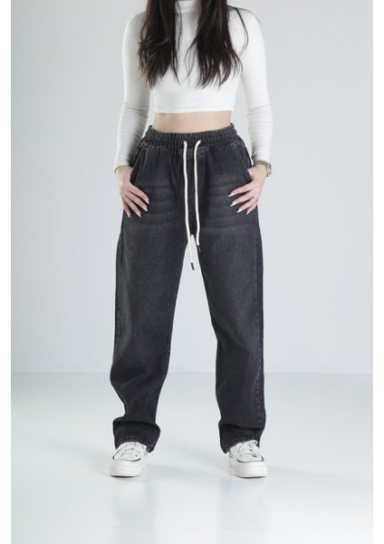 Siyah Baggy Kot Pantolon
