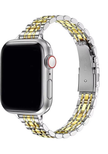 Apple Watch Se 3 40MM ile Uyumlu Ince Rolex Tasarım Metal Kordon Kayış - FC1060