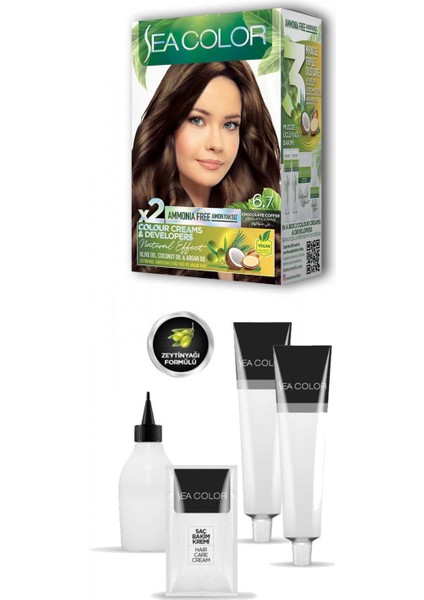 2x2 Tüp Krem Saç Boyası Seti Çikolata Kahve No:6.7 fiyatları