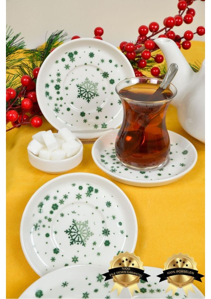 Kartanem 6'lı Porselen Çay Tabağı Seti fiyatları