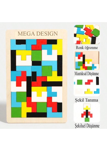 Çocuklar Için El Becerisi ve Problem Çözme Becerilerini Geliştirici Boyamalı Yapboz (Puzzle) Seti fırsatları