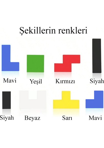 Çocuklar Için El Becerisi ve Problem Çözme Becerilerini Geliştirici Boyamalı Yapboz (Puzzle) Seti