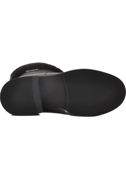 Siyah Içi Polarlı Kaymaz Taban Soğuğa Dirençli Kadın Bot PC-55268 Z indirimleri