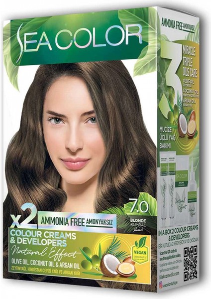 2x2 Tüp Krem Saç Boyası Seti Kumral No:7.0 modelleri