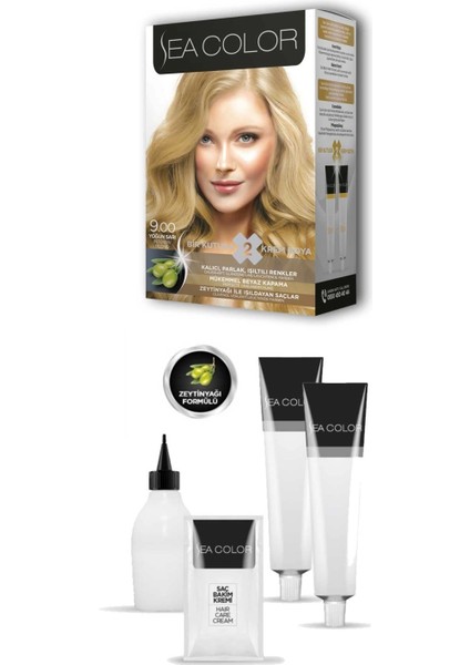 2 Tüp Krem Saç Boyası Seti Yoğun Sarı No:9.00 fiyatları