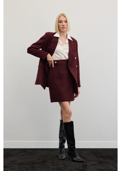 Mini Boy Tüvit Etek - Bordo modelleri