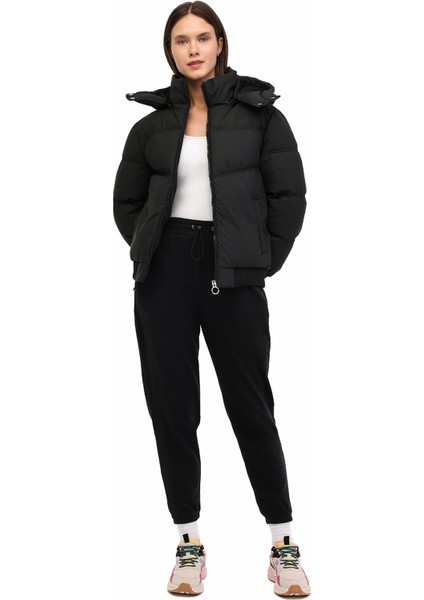 Wl 2ND2301 5pr Siyah Kadın Kısa Kaban modelleri