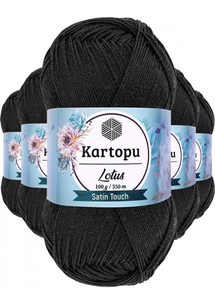 5 Adet Lotus Bikini Büstiyer Bluz Örgü Ipi K940 Siyah