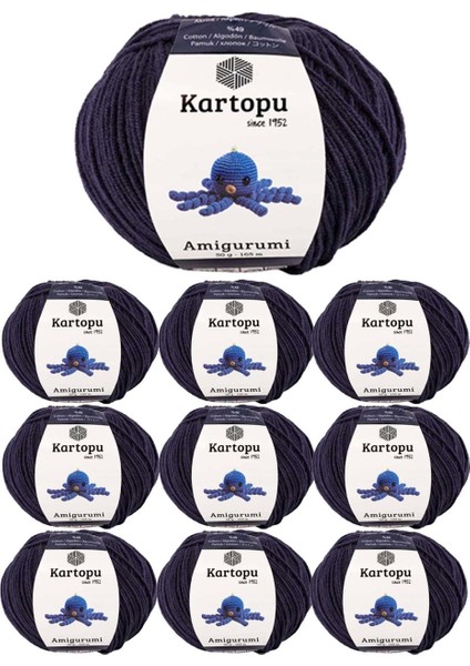 10 Adet Amigurumi El Örgü Ipi 50GR 630