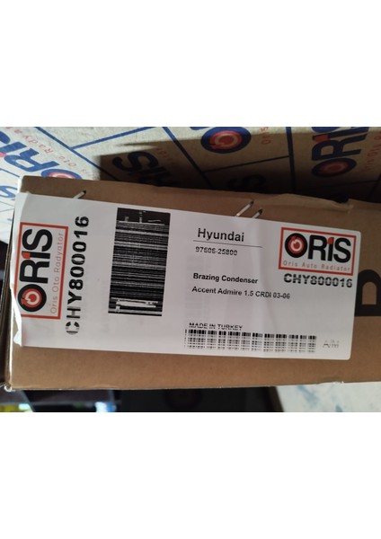 Klima Radyatörü CHY800016 Hyundai Accet Admire 1.5 Crdi