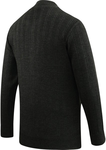 Erkek Büyük Beden Astarlı Triko Mont Hakim Yaka Çelik Örgü Desenli Klasik Kalıp - 5209TB fırsatları