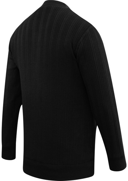 Erkek Büyük Beden Astarlı Triko Mont Hakim Yaka Çelik Örgü Desenli Klasik Kalıp - 5209TB fırsatları