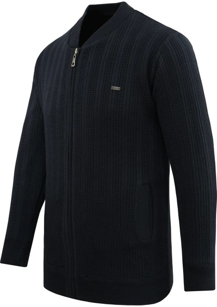 Erkek Büyük Beden Astarlı Triko Mont Hakim Yaka Çelik Örgü Desenli Klasik Kalıp - 5209TB fiyatları