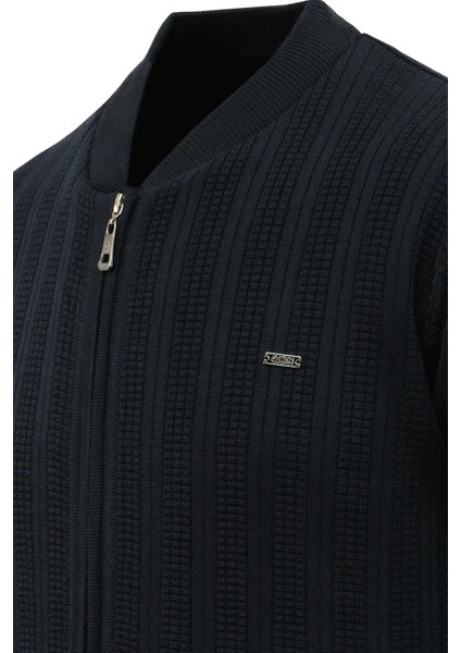 Erkek Büyük Beden Astarlı Triko Mont Hakim Yaka Çelik Örgü Desenli Klasik Kalıp - 5209TB modelleri