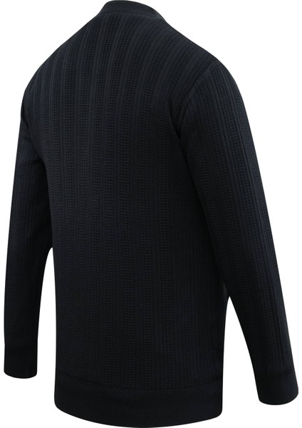 Erkek Büyük Beden Astarlı Triko Mont Hakim Yaka Çelik Örgü Desenli Klasik Kalıp - 5209TB fırsatları