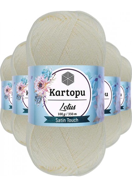 5 Adet Lotus Bikini Büstiyer Bluz Örgü Ipi K019 Ekru