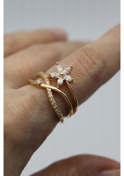 Vıp Çelik Minimal Seri Zirkon Taşlı Papatya Ayarlanabilir Sarmal Model Yüzük modelleri
