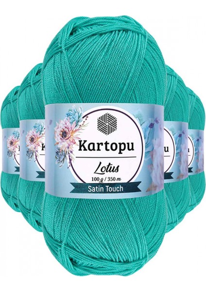 5 Adet Lotus Bikini Büstiyer Bluz Örgü Ipi K440 Yeşil