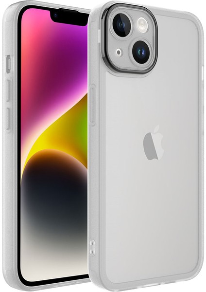 iPhone 14 Uyumlu Kamera Korumalı Transparan Ata Post Kapak-Renksiz
