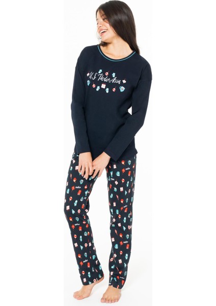 Kadın %100 Pamuklu Uzunkol Mevsimlik Ev Giyim Pijama Takım fiyatları