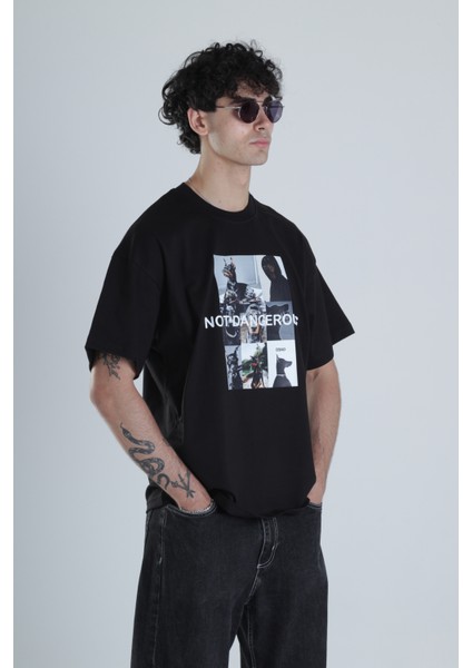Not Dangerous Siyah Oversize Tasarım T-Shirt fiyatları