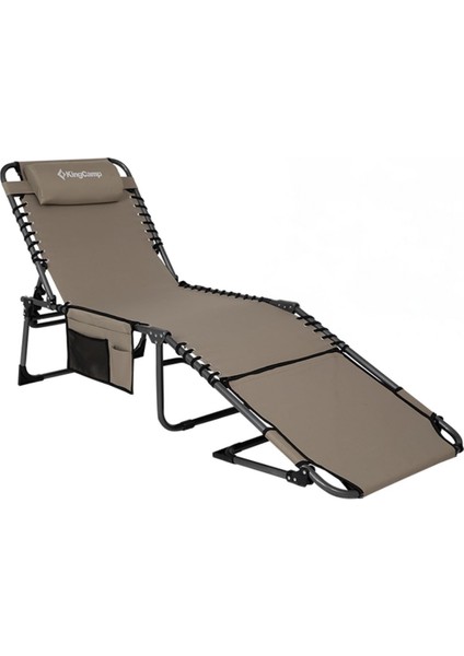 Kingcamp Magnolia B10 Hands-Free Premium 7 Kademeli Katlanır Şezlong Beige