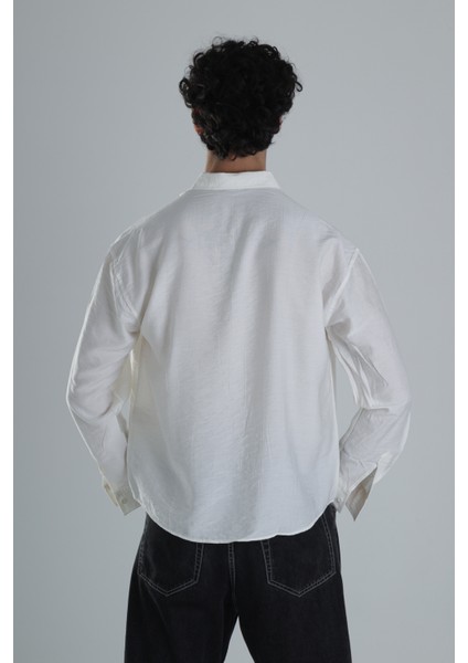 Kırık Beyaz Lyocell Kumaş Gömlek fırsatları