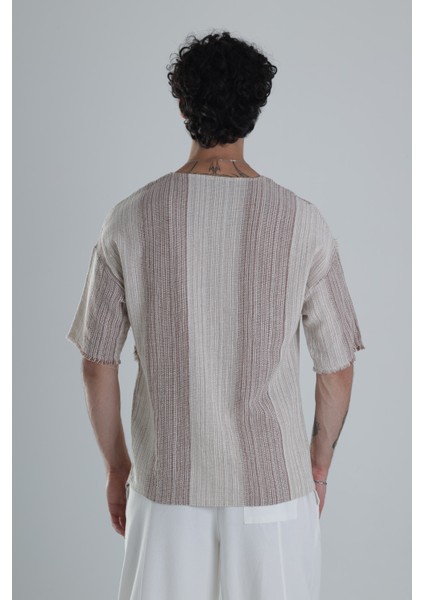 Asimetrik Tasarım Kahve T-Shirt fırsatları