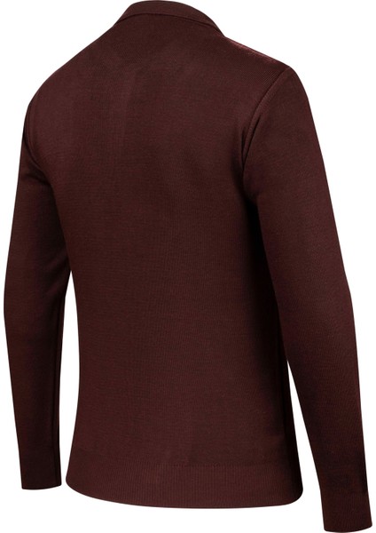 Erkek Büyük Beden Polo Yaka Kazak Cepli Kabarmalı Çelik Örgü Klasik Kalıp - 5215FB fırsatları