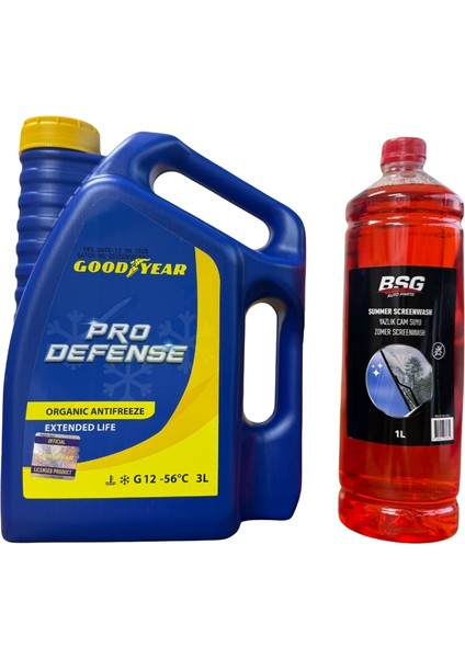 Kırmızı Organik Antifriz -56 Derece 3 Litre ve Konsantre Cam Suyu 1 Litre Takım Seti fiyatları