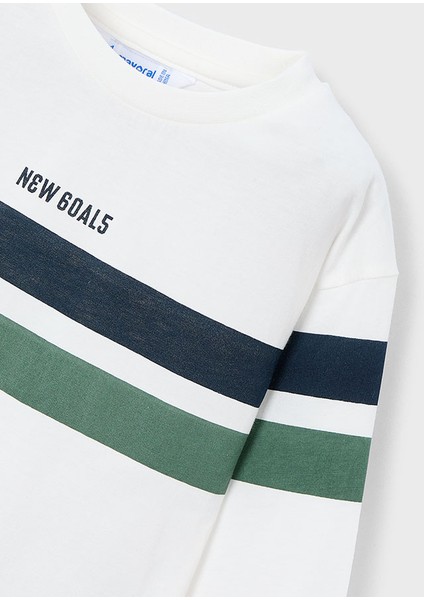 4-10 Yaş Erkek Çocuk Takımı | Beyaz Bisiklet Yaka T-Shirt, Yeşil Şişme Yelek, Lacivert Eşofman Altı fırsatları