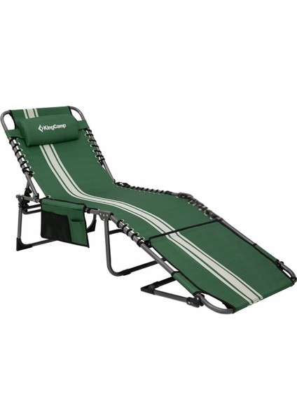 Kingcamp Magnolia B10 Hands-Free Premium 7 Kademeli Katlanır Şezlong Green/wht