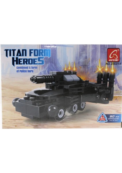 Ausini 90 Parça Titan Polis Lazer Panzer 25521-1 modelleri