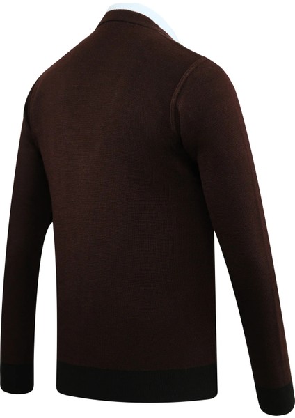 Erkek Büyük Beden Düğmeli Hırka Cepli Desenli Çelik Örgü Klasik Kalıp - 5208MB fırsatları