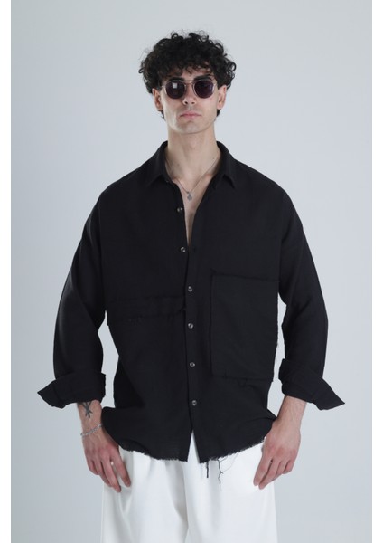 Tasarım Siyah Gömlek