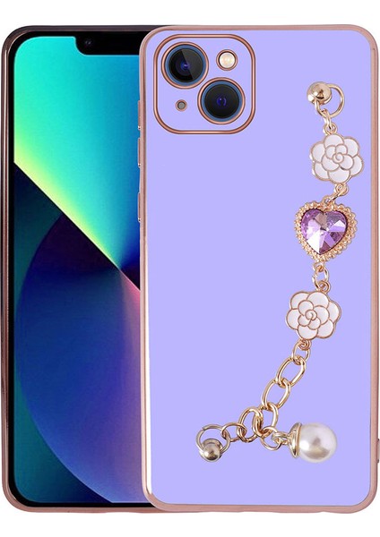 iPhone 14 Plus Uyumlu El Tutamaçlı Kamera Korumalı Ata Taka Silikon Kapak-Beyaz indirimleri