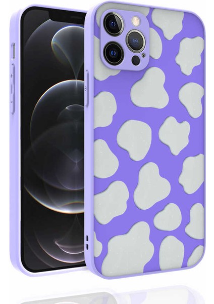 Apple iPhone 12 Pro Kılıf Desenli Kamera Korumalı Parlak Zore Nora Kapak-No6