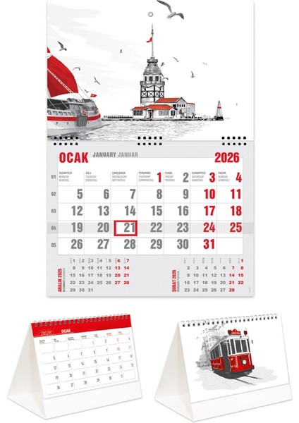 2026 Ekonomik Gemici Takvimi + İstanbul Piramit Takvimi