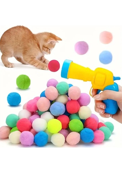 Interaktif Kedi Oyun Tabancası - Peluş Toplarla Eğlenceli Oyun Zamanı + Ekstra Peluş Toplar indirimleri